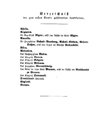 Brockhaus, Bilder-Conversations-Lexikon, 1837-1841
Deel 1, lijst kaarten / Volume 1, list of maps