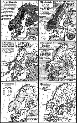 Brockhaus' Kleines Konversations-Lexikon, 1911
2.712b. Schweden, Norwegen und Dänemark&nbsp;II