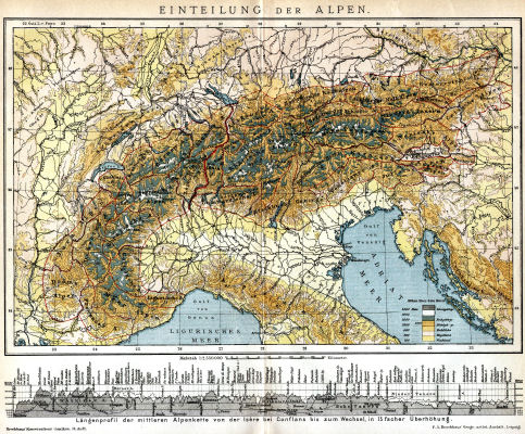 Brockhaus' Konversations-Lexikon, 1894-1897
1.441. Einteilung der Alpen