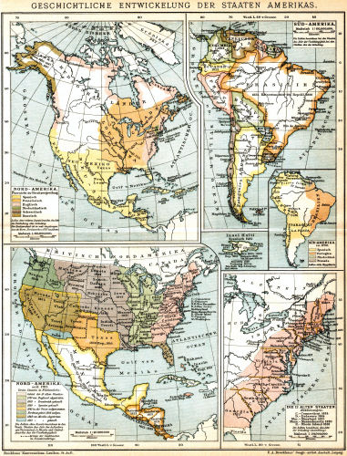 Brockhaus' Konversations-Lexikon, 1894-1897
1.517. Geschichtliche Entwickelung der Staaten Amerikas
