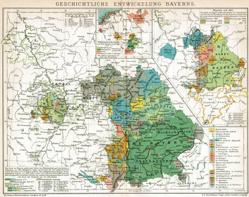 Brockhaus' Konversations-Lexikon, 1894-1897
2.569. Geschichtliche Entwickelung Bayerns