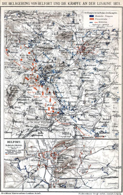 Brockhaus' Konversations-Lexikon, 1894-1897
2.666. Die Belagerung von Belfort und die Kämpfe an der Lisaine 1871