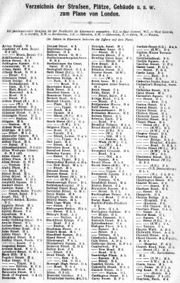 Brockhaus' Konversations-Lexikon, 1894-1897
11.278b. Register zur Karte London City und Westend I