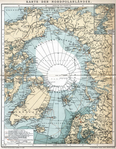 Brockhaus' Konversations-Lexikon, 1894-1897
12.426. Karte der Nordpolarländer