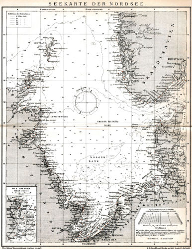Brockhaus' Konversations-Lexikon, 1894-1897
12.432. Seekarte der Nordsee