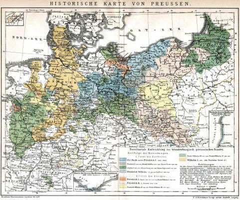 Brockhaus' Konversations-Lexikon, 1894-1897
13.404. Historische Karte von Preussen