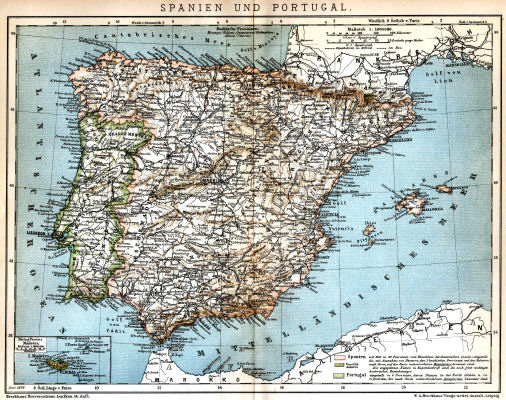 Brockhaus' Konversations-Lexikon, 1894-1897
15.82. Spanien und Portugal