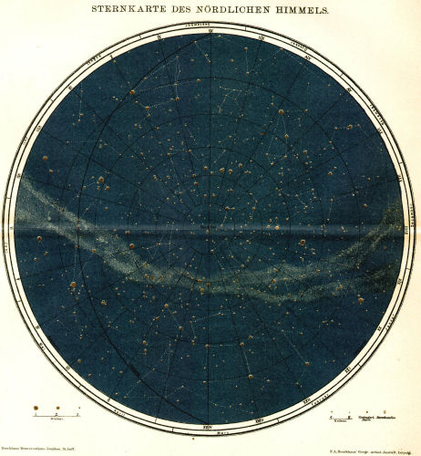 Brockhaus' Konversations-Lexikon, 1894-1897
15.334b. Sternkarte des nördlichen Himmels