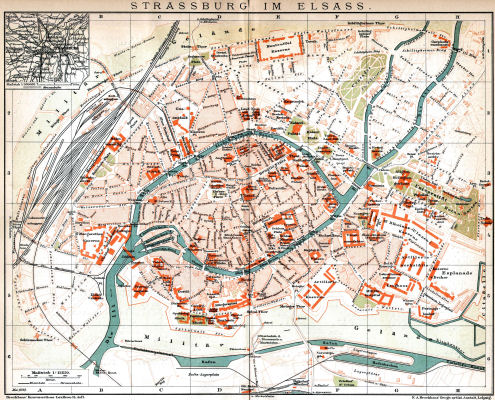 Brockhaus' Konversations-Lexikon, 1894-1897
15.411a. Strassburg im Elsass