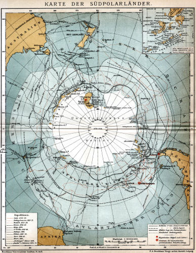 Brockhaus' Konversations-Lexikon, 1894-1897
15.488. Karte der Südpolarländer
