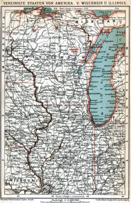 Brockhaus' Konversations-Lexikon, 1894-1897
16.238. Vereinigte Staaten von Amerika. V. Wisconsin u Illinois