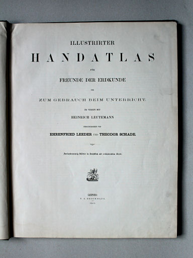Leeder, Illustrirter Handatlas, 1863
Titelpagina / Title page