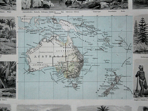 Leeder, Illustrirter Handatlas, 1863
7. Australien