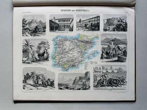 Leeder, Illustrirter Handatlas, 1863
10. Spanien und Portugal