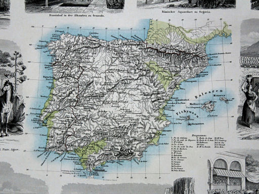 Leeder, Illustrirter Handatlas, 1863
10. Spanien und Portugal