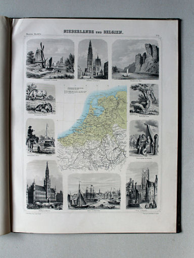 Leeder, Illustrirter Handatlas, 1863
13. Niederlande und Belgien