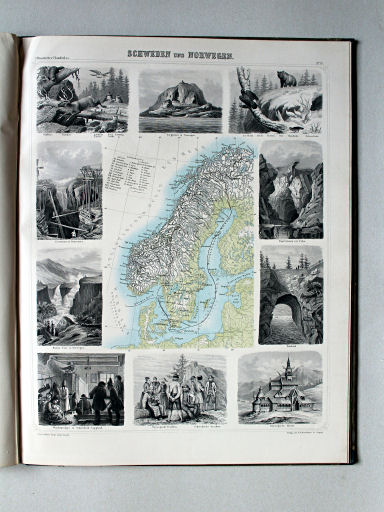 Leeder, Illustrirter Handatlas, 1863
15. Schweden und Norwegen
