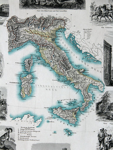 Leeder, Illustrirter Handatlas, 1863
18. Italien