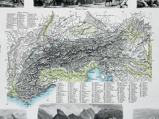 Leeder, Illustrirter Handatlas, 1863
19. Die Alpen
