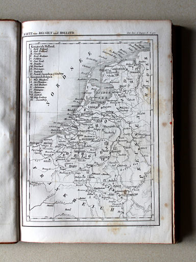 Scheible, Atlas zum Conversations-Lexikon der Gegenwart, 1842
1.407. Karte von Belgien und Holland