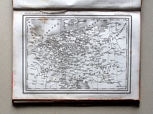 Scheible, Atlas zum Conversations-Lexikon der Gegenwart, 1842
1.946. Posten und Zoll Karte von Deutschland