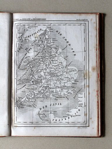 Scheible, Atlas zum Conversations-Lexikon der Gegenwart, 1842
2.626. Karte von England zu Grossbritannien