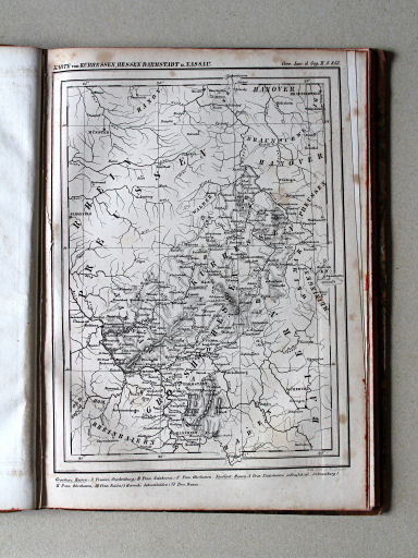 Scheible, Atlas zum Conversations-Lexikon der Gegenwart, 1842
2.855. Karte von Kurhessen, Hessen Darmstadt u. Nassau