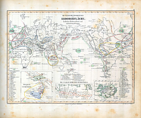 Atlas zu Humboldt's Kosmos (1854)
12. Die vulkanischen Erscheinungen der Erdoberfläche
