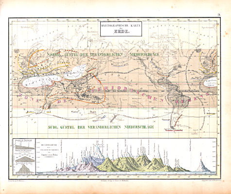 Atlas zu Humboldt's Kosmos (1854)
21. Hyetographische Karte der Erde