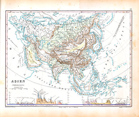 Atlas zu Humboldt's Kosmos (1854)
27. Asien in physikalischer Beziehung