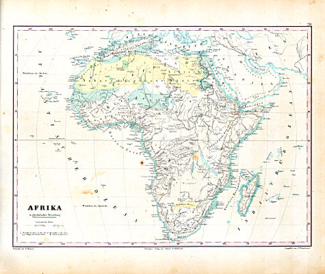 Atlas zu Humboldt's Kosmos (1854)
28. Afrika in physikalischer Beziehung