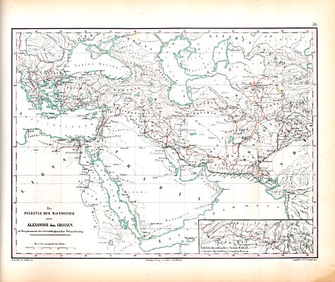 Atlas zu Humboldt's Kosmos (1854)
39. Die Feldzüge der Macedonier unter Alexander dem Grossen