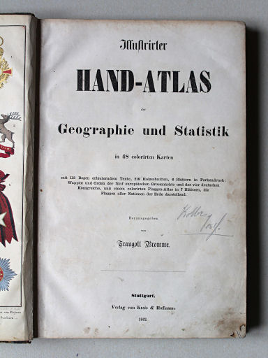 Bromme, Illustrirter Hand-Atlas, 1862
Titelpagina / Title page