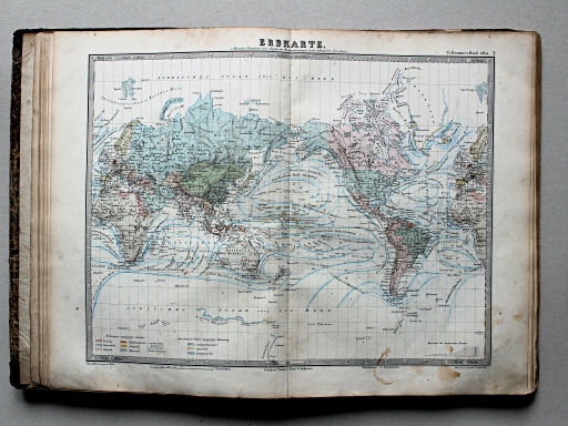 Bromme, Illustrirter Hand-Atlas, 1862
2. Erdkarte