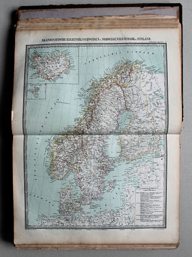 Bromme, Illustrirter Hand-Atlas, 1862
9. Skandinavische Halbinsel (Schweden u. Norwegen) Dänemark u. Finland