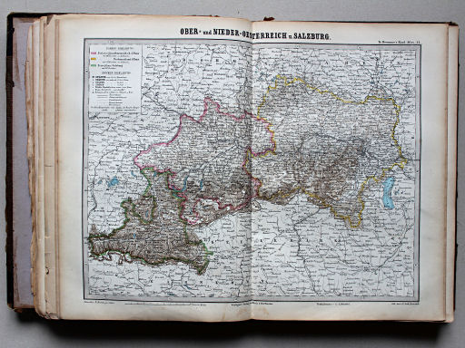 Bromme, Illustrirter Hand-Atlas, 1862
21. Ober- und Nieder-Oesterreich u. Salzburg