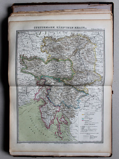Bromme, Illustrirter Hand-Atlas, 1862
24. Steiermark, Kärnten, Krain pp.
