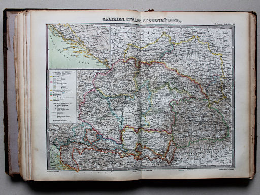 Bromme, Illustrirter Hand-Atlas, 1862
26. Galizien, Ungarn, Siebenbürgen pp.