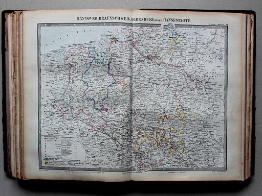 Bromme, Illustrirter Hand-Atlas, 1862
32. Hannover, Braunschweig, Oldenburg und die Hansestädte