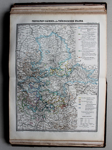 Bromme, Illustrirter Hand-Atlas, 1862
38. Provinz Sachsen und die Thüringischen Staaten
