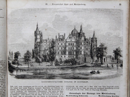 Bromme, Illustrirter Hand-Atlas, 1862
28.13. Grossherzogliches Schloss in Schwerin
