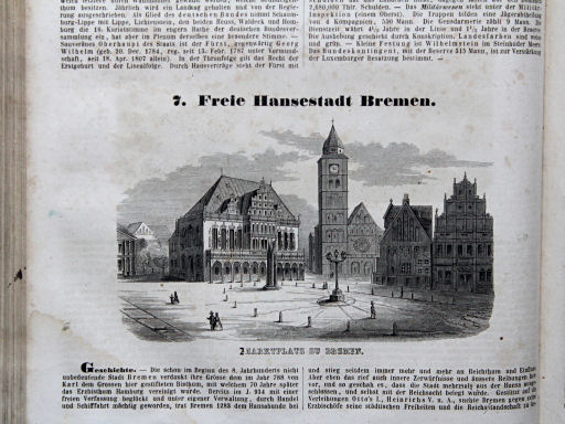 Bromme, Illustrirter Hand-Atlas, 1862
32.16. Marktplatz zu Bremen