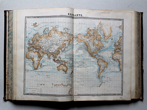 Reuschle, Illustrirter Volks-Atlas, 1875
1. Erdkarte