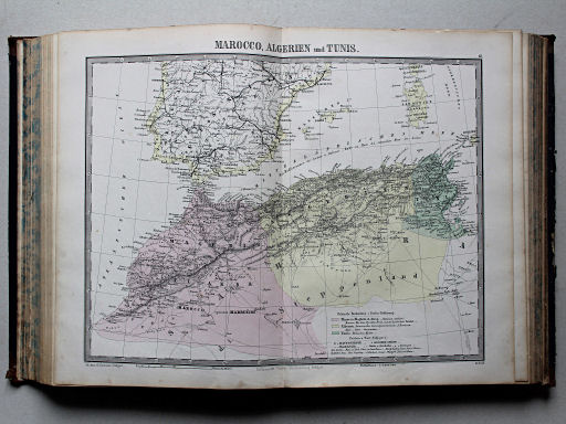 Reuschle, Illustrirter Volks-Atlas, 1875
18. Marocco, Algerien und Tunis 
