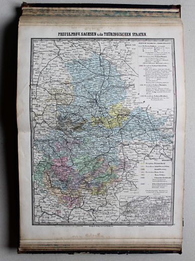 Reuschle, Illustrirter Volks-Atlas, 1875
39. Preuss. Provinz Sachsen u. die Thüringischen Staaten