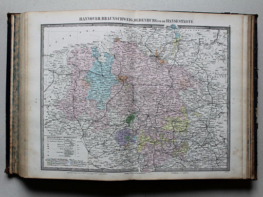 Reuschle, Illustrirter Volks-Atlas, 1875
40. Hannover, Braunschweig, Oldenburg und die Hansestädte
