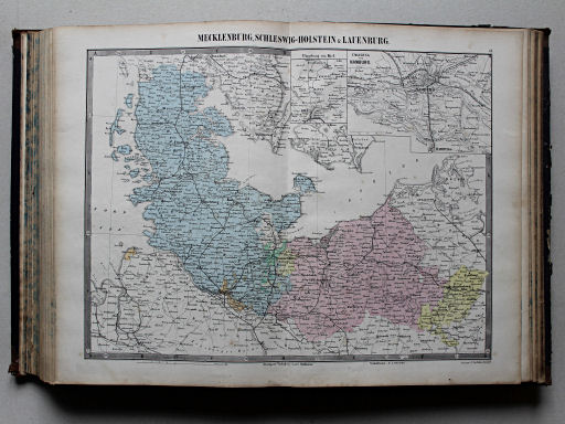 Reuschle, Illustrirter Volks-Atlas, 1875
41. Mecklenburg, Schleswig-Holstein & Lauenburg