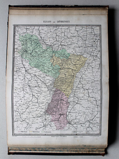 Reuschle, Illustrirter Volks-Atlas, 1875
44. Elsass und Lothringen