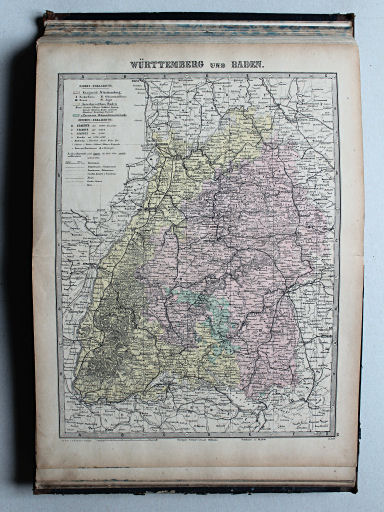 Reuschle, Illustrirter Volks-Atlas, 1875
45. Württemberg und Baden