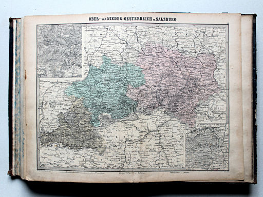 Reuschle, Illustrirter Volks-Atlas, 1875
48. Ober- und Nieder-Oesterreich u. Salzburg